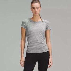 Lululemon Swiftly Tech 2.0 Short Sleeve Shirt Slate Gray Size 14 NWT